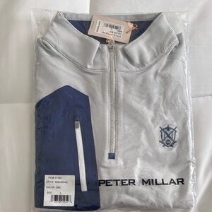 Peter Millar long sleeve three-quarter zip golf outerwear
